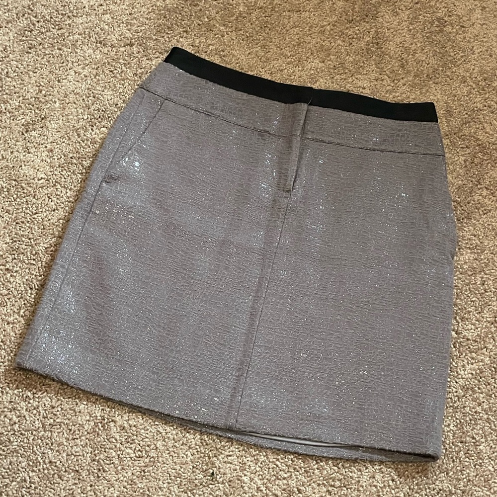 Ann Taylor Loft Brown Tones Skirt Front Zipper Size 8